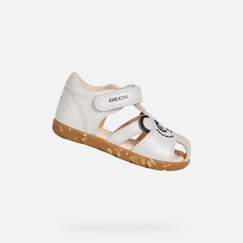 Geox Sandals White Alul Girl - Geox Baby Shoes - XHRWPU328